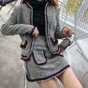 WORN ONCE Zara Gray Tweed Fringe Blazer, Sz L